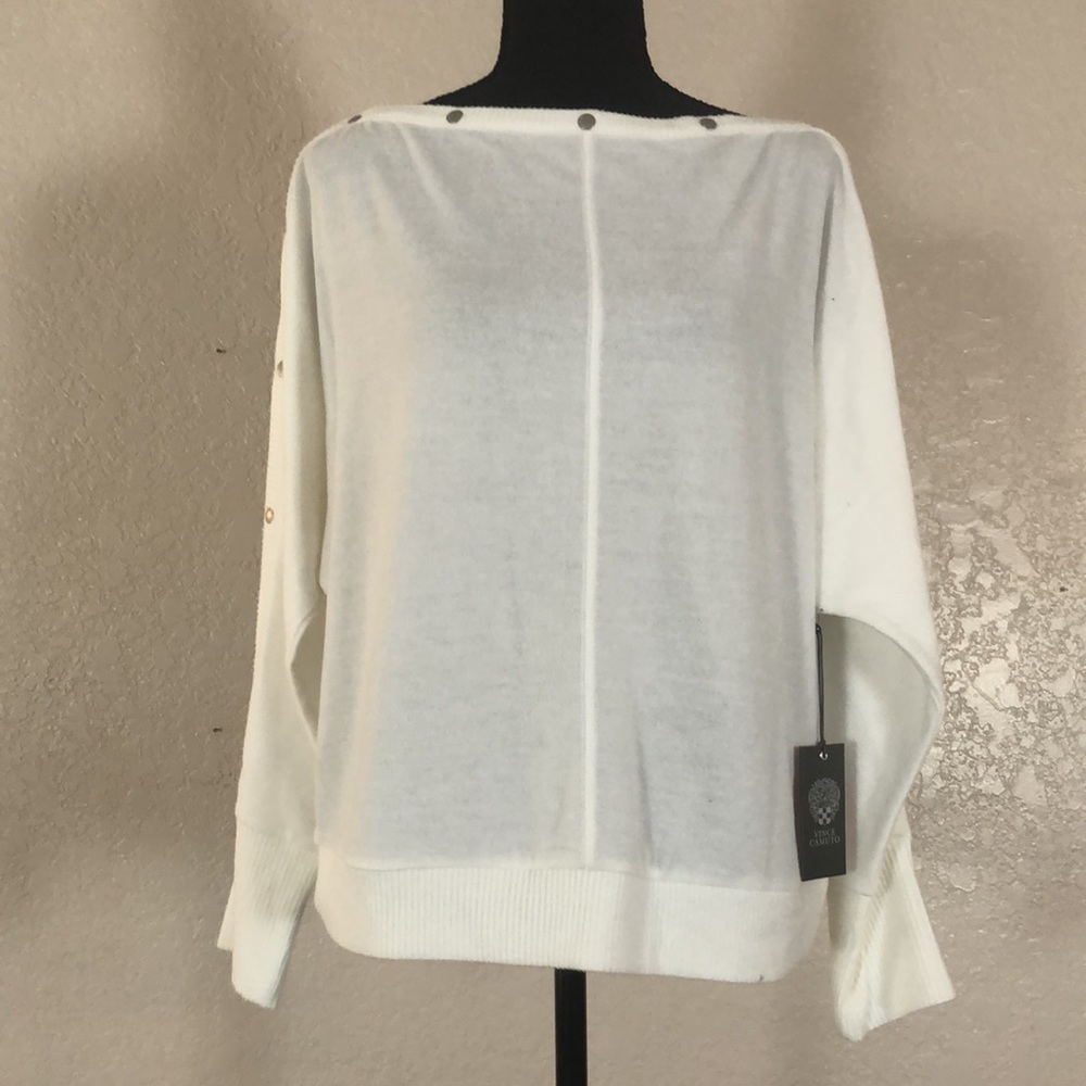 NWT Vince Camuto Button Shoulder Sweater Top. SzS - Picture 2 of 11
